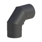 Coude pivotant &Oslash; 180 mm pour tuyau de po&ecirc;le 0-90&deg; avec porte noir