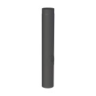 Stove pipe &Oslash; 120 x 1000 mm with throttle flap and door black