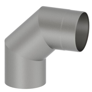 Elbow 90° stove pipe Ø 130 mm cast-grey