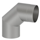 Elbow 90&deg; stove pipe &Oslash; 130 mm cast-grey