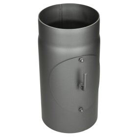 Stove pipe &Oslash; 120 mm 1,000 mm with door cast-grey...