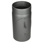 Stove pipe &Oslash; 120 x 300 mm with throttle flap and door cast-grey