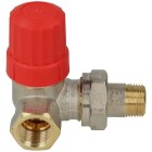 Corps de vanne Danfoss RA-N angle gauche 3/8&quot;, avec pr&eacute;r&eacute;glage 013G0232