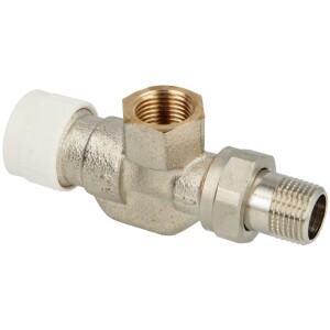 Oventrop valve body AV 6, axial ¾" with presetting, nickel-plated 1183966