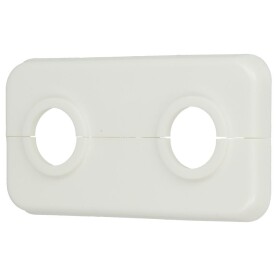 Pipe collars double &Oslash; 22 mm (1/2&quot;) white...