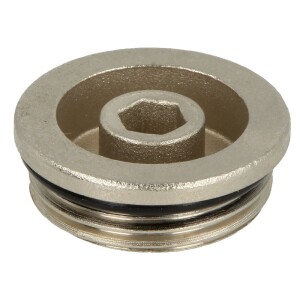 Plug, 1", self-sealing,nickel-plated