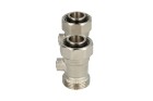 Bi-tube valve block, straight 3/4&quot; IT x 3/4&quot; eurocone