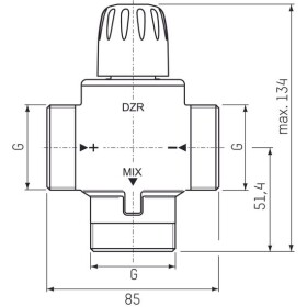 Taconova Mixing valve universal MT52 HC 2526034107