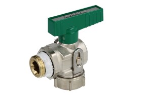 Simplex KFE ball valve 1/2" nickel-plated DVGW angle...