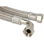Connecting hose 1,000 mm (DN 25) 1&quot; IT x 1&quot; IT (90&deg; elbow) zinc-coated
