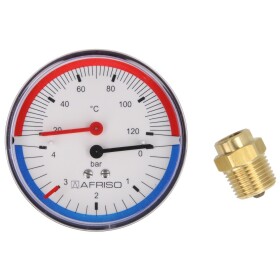 Thermal pressure gauge 0-2.5-4 bar 20-120&deg; C 80 mm...