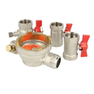 Allmess installation set EAT1" DS6-KH-D including 3x ball valve 230 mm 2503000006