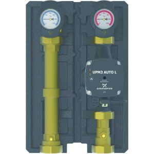 HeatBloCEco DN 25 circuit chauffe direct Grundfos UPM3 L25/6 11/2"FM 1" FF