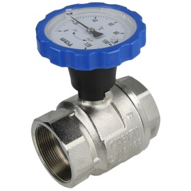 WESA-ISO-Therm ball valve blue 2&quot; IT thermometer handle