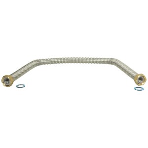 Corrugated stainless steel pipe DN 16 600 mm, union nut ¾" gaskets incl.