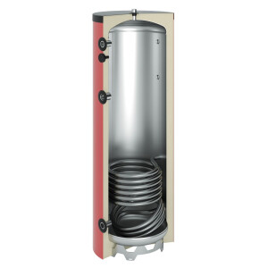 OEG Buffer storage tank 300 litres with 1 smooth pipe heat exchanger