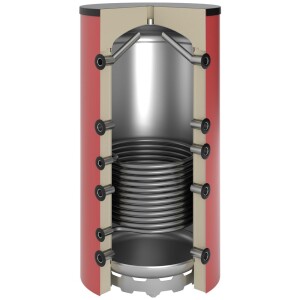 OEG Buffer storage tank 800 litres with 1 smooth pipe heat exchanger