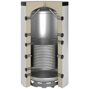 OEG Buffer storage tank 1,500 litres with 1 smooth-pipe heat exchanger