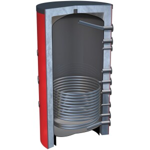 OEG Buffer storage tank 2,250 litres with 1 smooth pipe heat exchanger