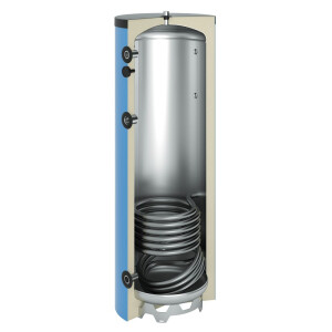 OEG Buffer storage tank 200 litres with 1 smooth pipe heat exchanger