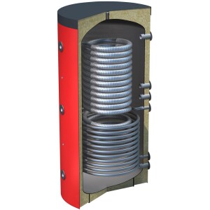 OEG Hygienic storage tank 200 litres with 1 smooth pipe heat exchanger