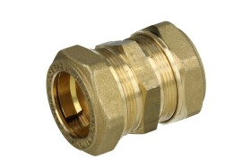 Coupling for corrugated solar pipes DN20 metal-on-metal seal