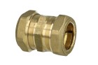 Coupling for corrugated solar pipes DN20 metal-on-metal seal