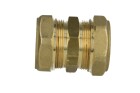 Coupling for corrugated solar pipes DN20 metal-on-metal seal