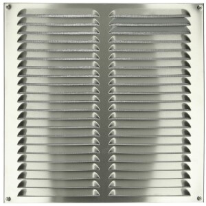 Grille dintempéries Upmann inox V2A brossé 400 x 400 mm