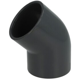 PVC elbow 45&deg; 50 x 50 mm 2 x gluing sleeve DN 40