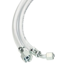 transparent hose, 1000 mm, e/s DIN DI + LN G 3/8&quot;,...