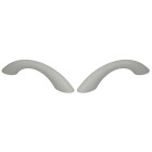 Set of handles for body-shaped bathtub silver matt