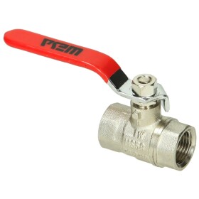 Brass DIN ball valve 1/4&quot; IT/IT, PN 40 with steel...