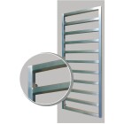 OEG radiateur design Kanton II 438 W raccord central inox