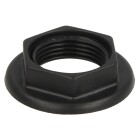 Plastic counter nut 3/4&quot; PU 10 pcs. black