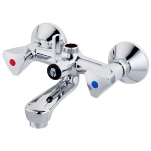 Two-handle bath mixer chrome-plated brass, without set