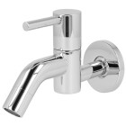 Wall valve Twin DN 15 chrome-plated brass