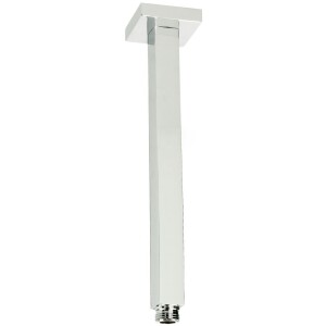 Quattro ceiling shower arm 250 mm x 1/2" chrome-plated brass, with rosette