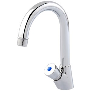 Robinet à fermeture automatique, lavabo eau mitigée ou froide, DN 15, chromé