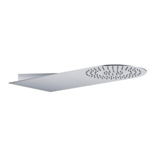 Douche de tête de Luxe, articul. 1/2" acier inox poli chromé, 500x220 mm