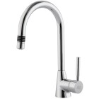 Heinrich Schulte sink mixer Vivana low pressure, chrome, pull-out spout