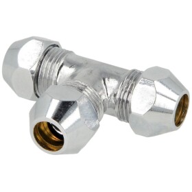 T-compression connection 1/2&quot; x 12 mm, chrome-plated
