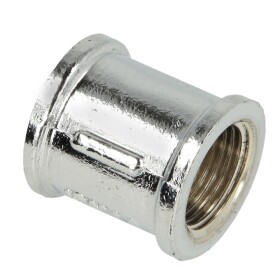 Double socket IT/IT 3/8" chrome-plated brass