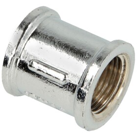 Double socket IT/IT 1/2" chrome-plated brass