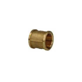 Double socket IT/IT 1/4" brass bright