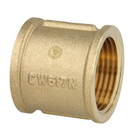 Double socket IT/IT 3/8&quot; brass bright