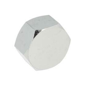 Hexagon cap IT 1/2" chrome-plated brass