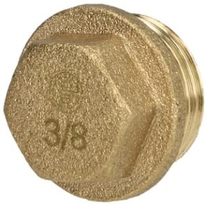 Bouchon FM 3/8" hexagonal laiton nu