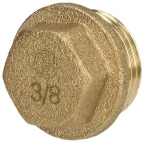 Plug 3/8" ET with hexagon brass bright