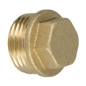 Plug ET 1/2" with square brass bright